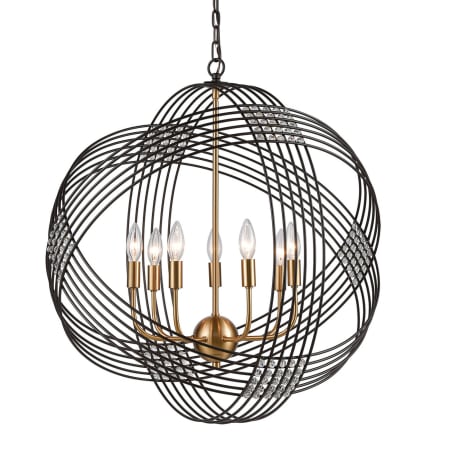 A large image of the Elk Lighting 11194/7 Oil Rubbed Bronze / Satin Brass