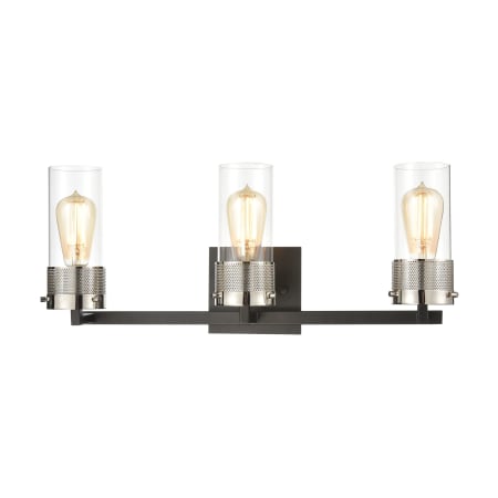 A large image of the Elk Lighting 12142/3 Matte Black / Polished Nickel