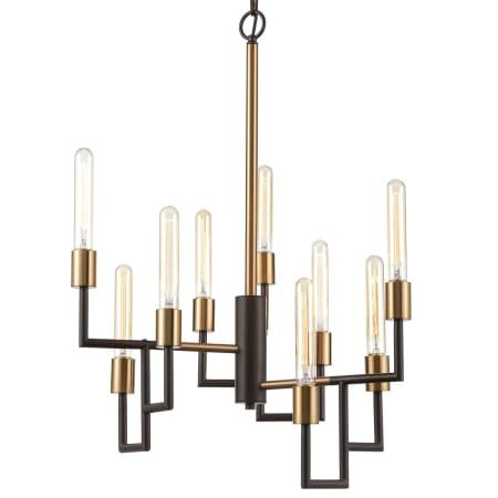 A large image of the Elk Lighting 12206/9 Oil Rubbed Bronze / Satin Brass