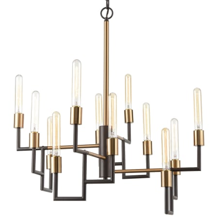 A large image of the Elk Lighting 12207/12 Oil Rubbed Bronze / Satin Brass