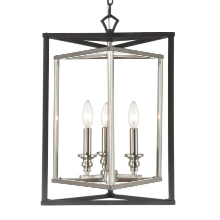 A large image of the Elk Lighting 12235/3 Charcoal / Satin Nickel
