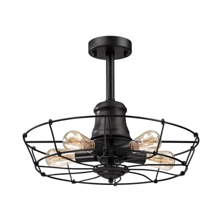 A large image of the Elk Lighting 14259/5 Wrought Iron Black