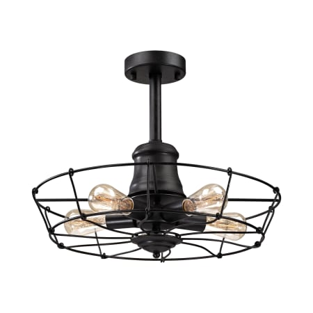 elk lighting glendora flush semi iron ceiling light fixture wrought indoor