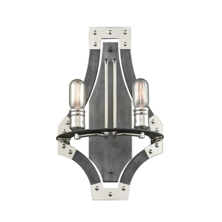 A large image of the Elk Lighting 15230/2 Silverdust Iron / Polished Nickel