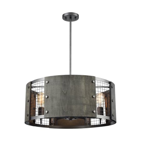 A large image of the Elk Lighting 15322/6 Ash Gray / Dark Gray Wood