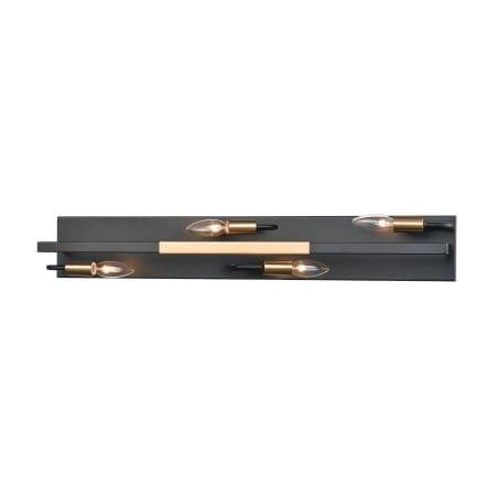 A large image of the Elk Lighting 15453/4 Matte Black / Satin Brass