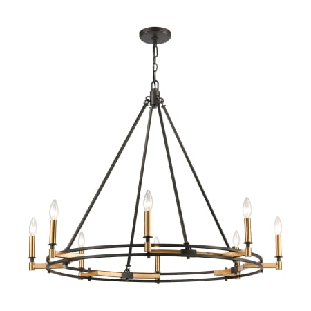 A large image of the Elk Lighting 15606/8 Oil Rubbed Bronze / Satin Brass