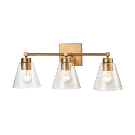 A large image of the Elk Lighting 18334/3 Satin Brass