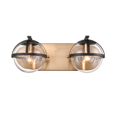 A large image of the Elk Lighting 18641/2 Satin Brass / Matte Black