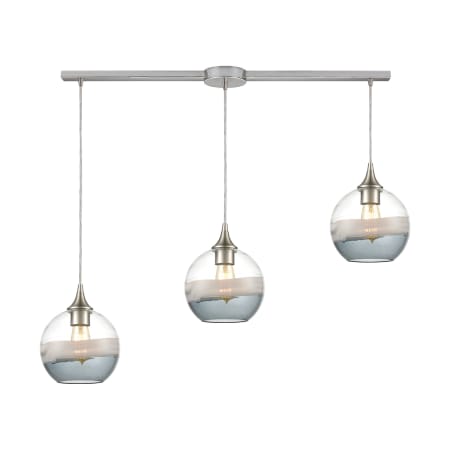 A large image of the Elk Lighting 25099/3L Satin Nickel