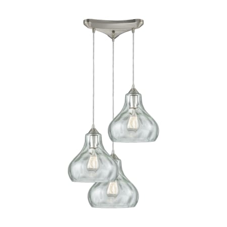 A large image of the Elk Lighting 25100/3 Satin Nickel