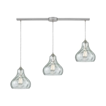 A large image of the Elk Lighting 25100/3L Satin Nickel