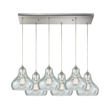 A large image of the Elk Lighting 25100/6RC Satin Nickel