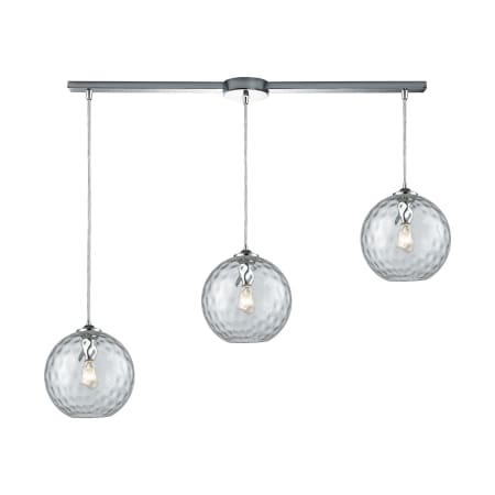 A large image of the Elk Lighting 31380/3L Polished Chrome / Clear Shades