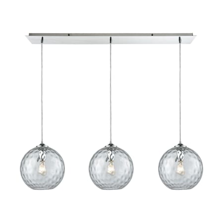 A large image of the Elk Lighting 31380/3LP Polished Chrome / Clear Shades