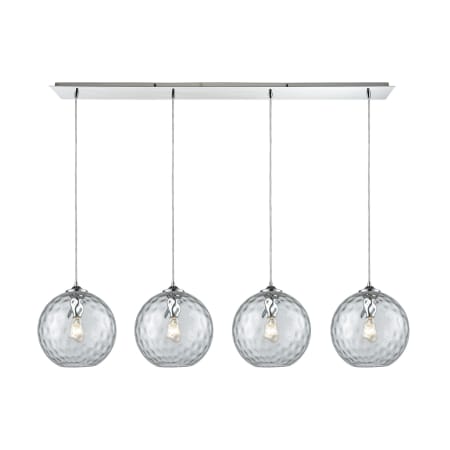 A large image of the Elk Lighting 31380/4LP Polished Chrome / Clear Shades