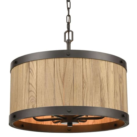 A large image of the Elk Lighting 33364/6 Oil Rubbed Bronze / Natural Wood