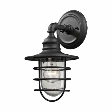 A large image of the Elk Lighting 45212/1 Textured Matte Black