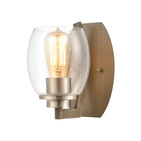 A large image of the Elk Lighting 46420/1 Light Wood / Satin Nickel