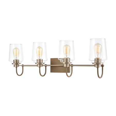 A large image of the Elk Lighting 46643/4 Light Wood / Satin Nickel