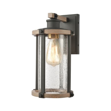 A large image of the Elk Lighting 47280/1 Charcoal / Beechwood / Burnished Brass
