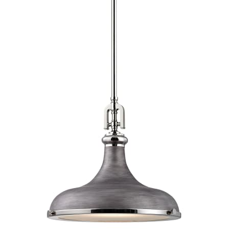 A large image of the Elk Lighting 57081/1 Polished Nickel / Weathered Zinc