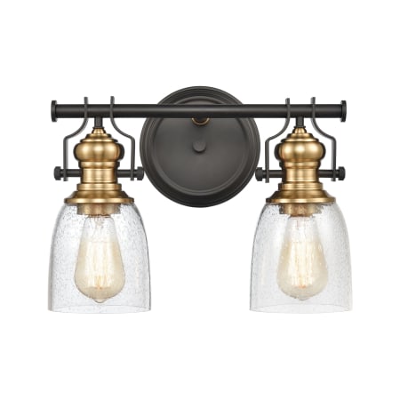 A large image of the Elk Lighting 66685-2 Oil Rubbed Bronze / Satin Brass