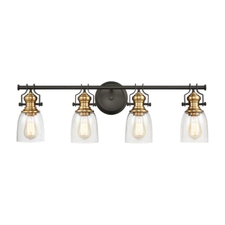 A large image of the Elk Lighting 66687-4 Oil Rubbed Bronze / Satin Brass
