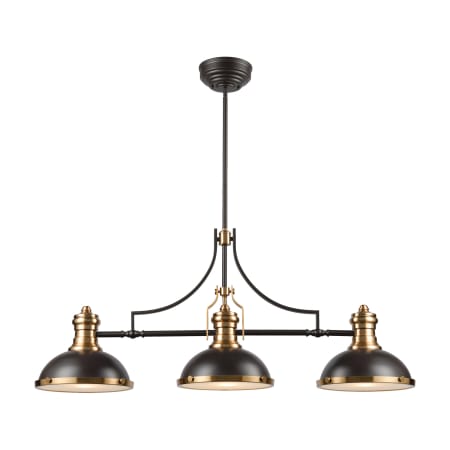 A large image of the Elk Lighting 67217-3 Oil Rubbed Bronze / Satin Brass