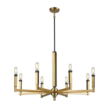 A large image of the Elk Lighting 67758/8 Satin Brass / Oil Rubbed Bronze