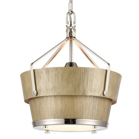 A large image of the Elk Lighting 67825/1 Corkwood / Polished Nickel