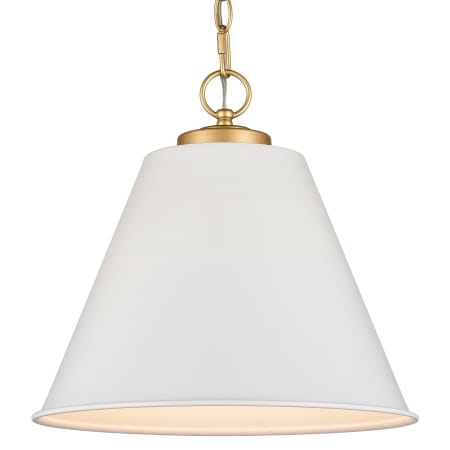 A large image of the Elk Lighting 68164/1 Matte White / Natural Antique Brass