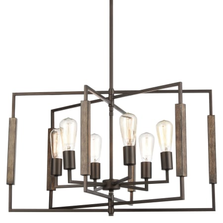 A large image of the Elk Lighting 75162/6 Oil Rubbed Bronze / Aspen