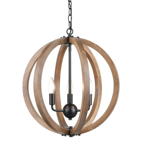 A large image of the Elk Lighting 81405/3 Birchwood / Matte Black