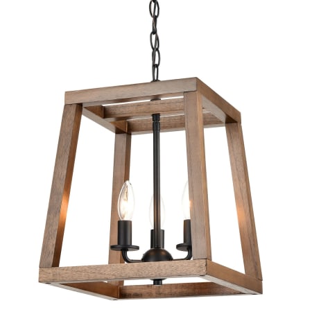 A large image of the Elk Lighting 81415/3 Birchwood / Matte Black