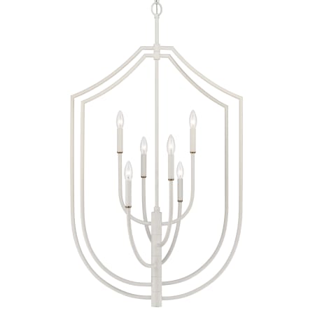 A large image of the Elk Lighting 82016/6 White Coral / Satin Brass