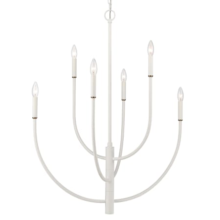 A large image of the Elk Lighting 82017/6 White Coral / Satin Brass