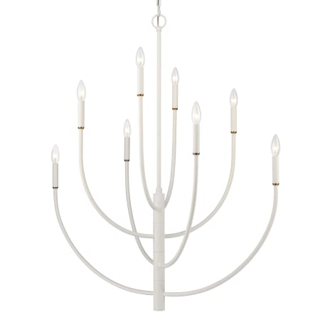 A large image of the Elk Lighting 82018/8 White Coral / Satin Brass