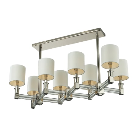 A large image of the Elk Lighting 83021/8 Polished Nickel / Clear