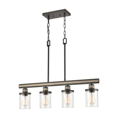 A large image of the Elk Lighting 89157/4 Anvil Iron / Distressed Antique Graywood