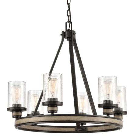 A large image of the Elk Lighting 89159/6 Anvil Iron / Distressed Antique Graywood