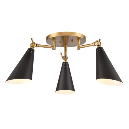 A large image of the Elk Lighting Luca Flush 29 Natural Brass