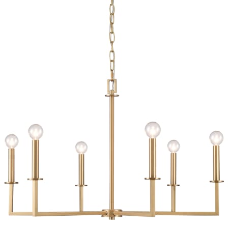 A large image of the Elk Lighting 89876/6 Lacquered Brass