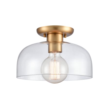 A large image of the Elk Lighting 89934/1 Brushed Gold / Clear