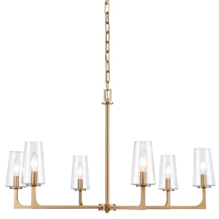 A large image of the Elk Lighting 89966/6 Lacquered Brass