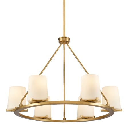 A large image of the Elk Lighting Votisse Chandelier 30 Lacquered Brass