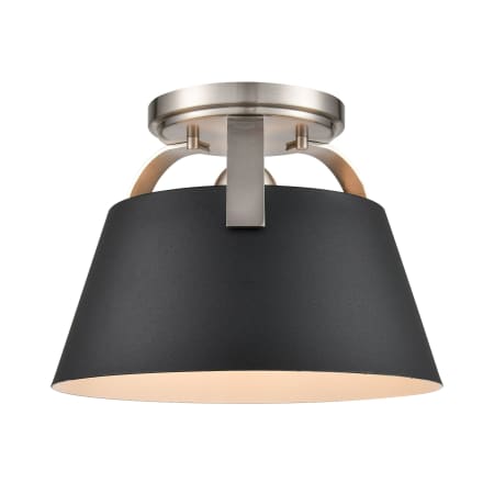 A large image of the Elk Lighting Jepson 1 Light Semi Flush Matte Black