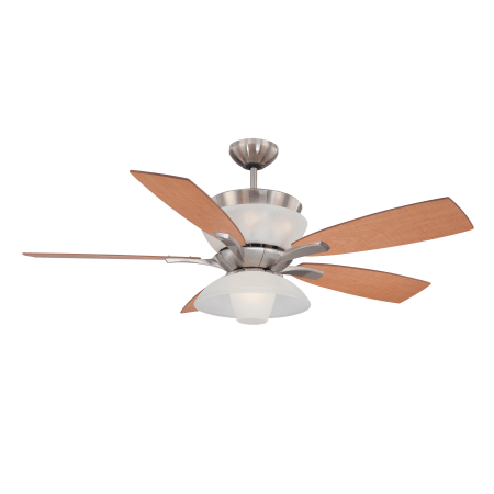A large image of the Ellington Fans ENC54BC5CR Brushed Chrome Motor with Maple Blades