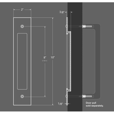 A large image of the Emtek 221710 Technical Specs