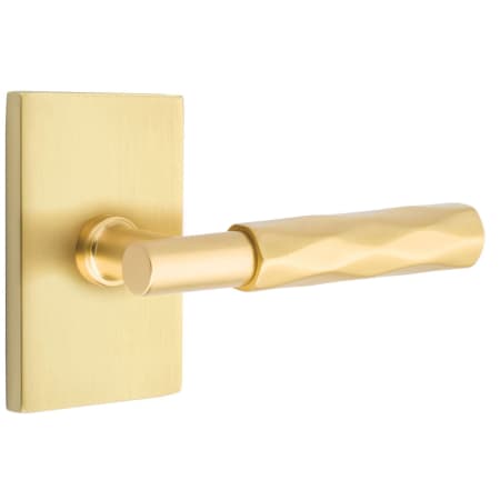 A large image of the Emtek 520TR Emtek-520TR-T-Bar Stem with Rectangular Rose in Satin Brass